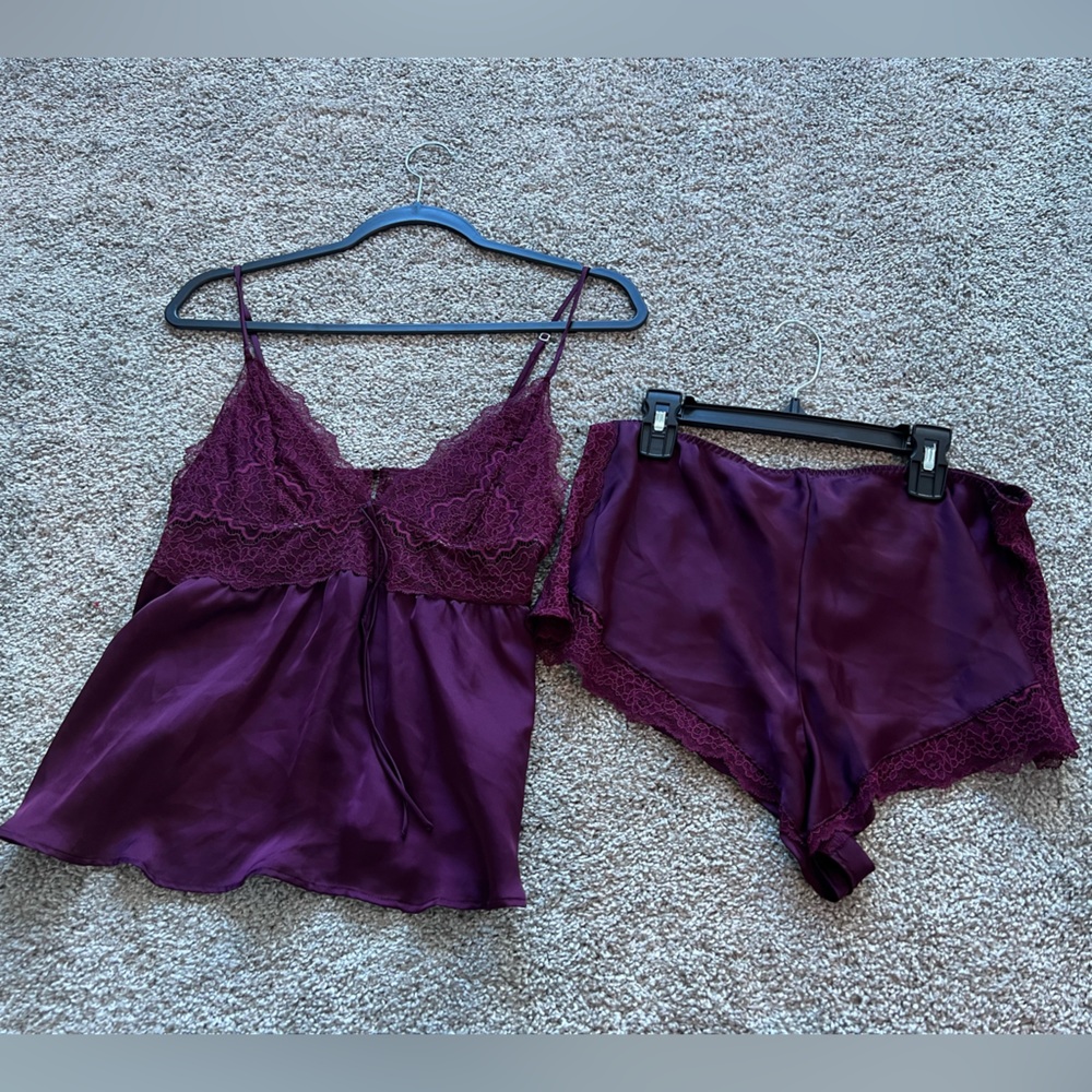 Victoria secret plum color pj set